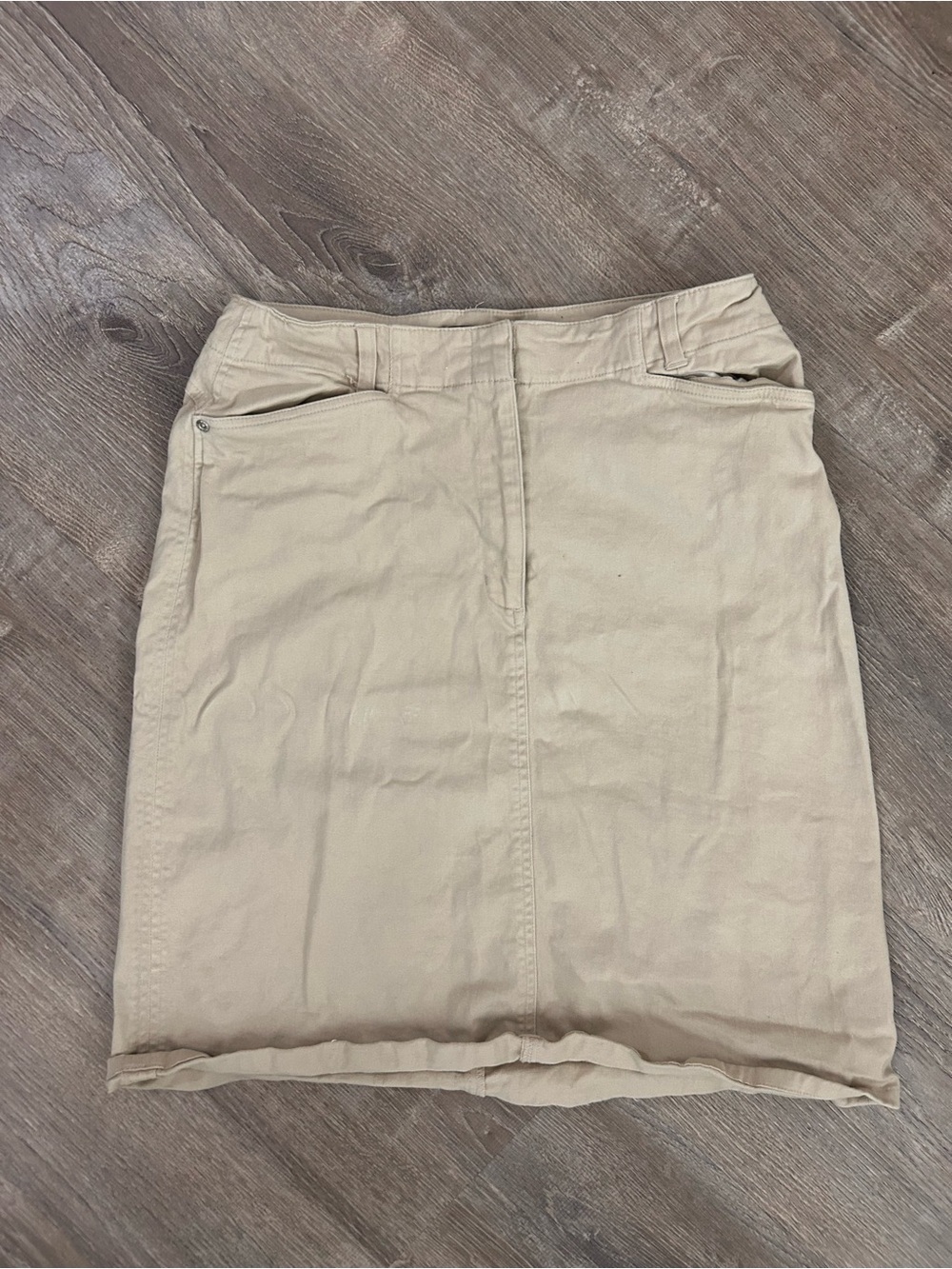 Northcrest Beige Pencil Skirt